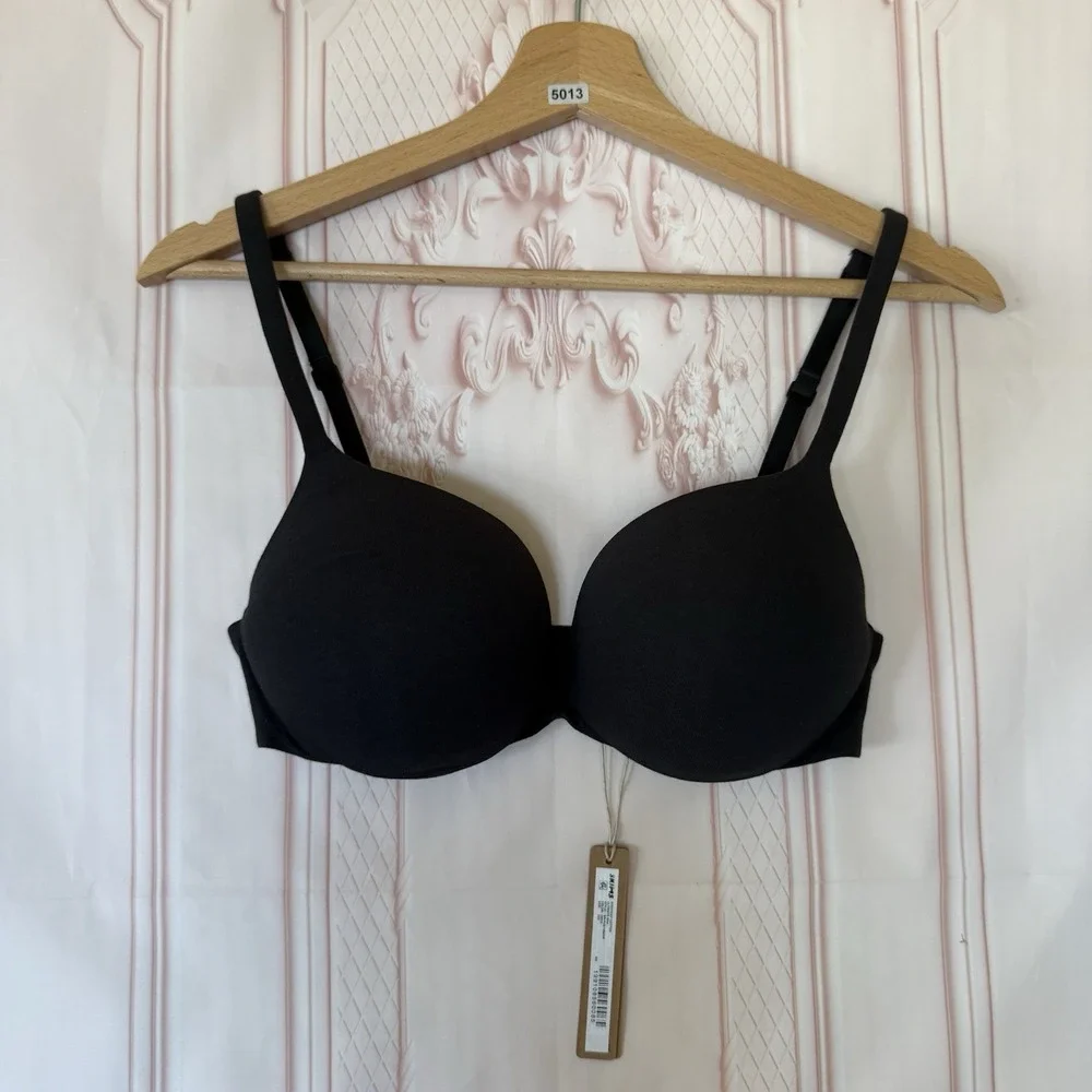 NEW SKIMS Everyday Cotton Ultimate Bra Size 32D Onyx Black NWT $64